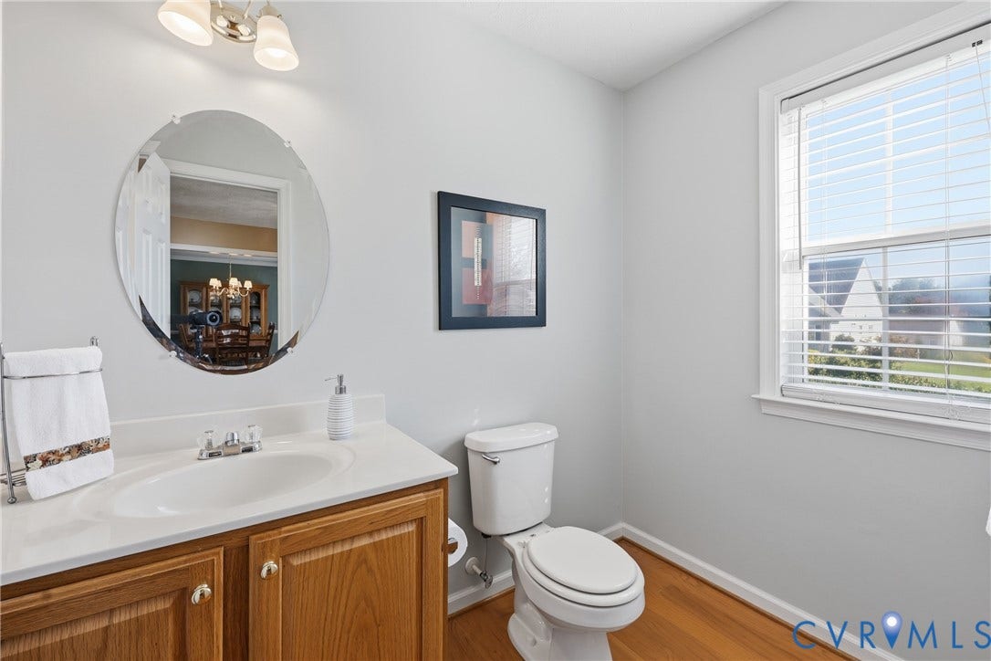 Main level half bathroom