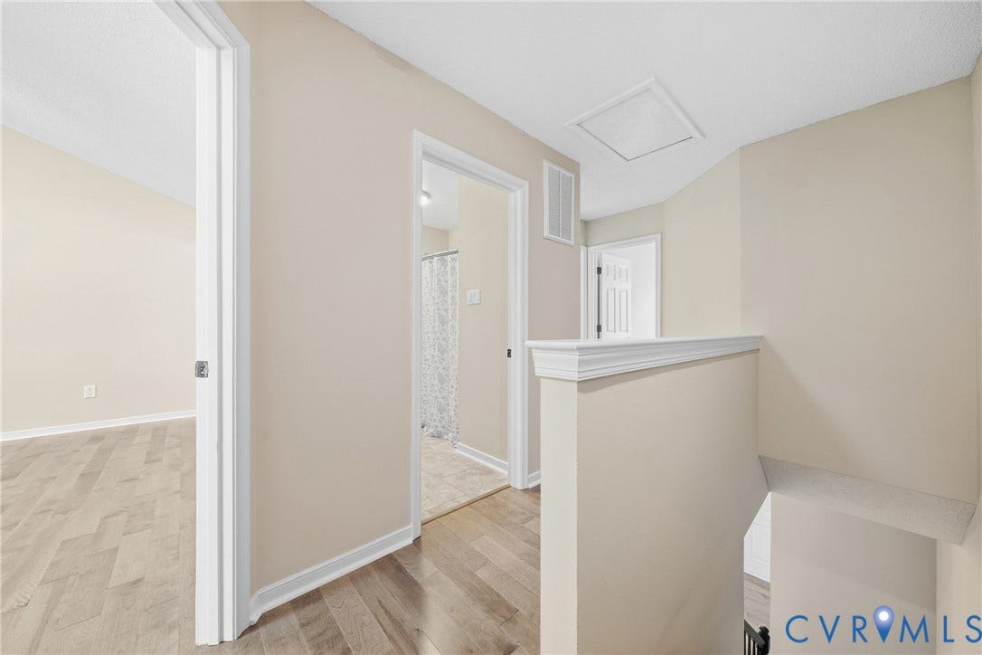 1852 Timberly Waye, Henrico, VA 23238 Wood-finish flooring throughout, light neutral wall tones, and white trim