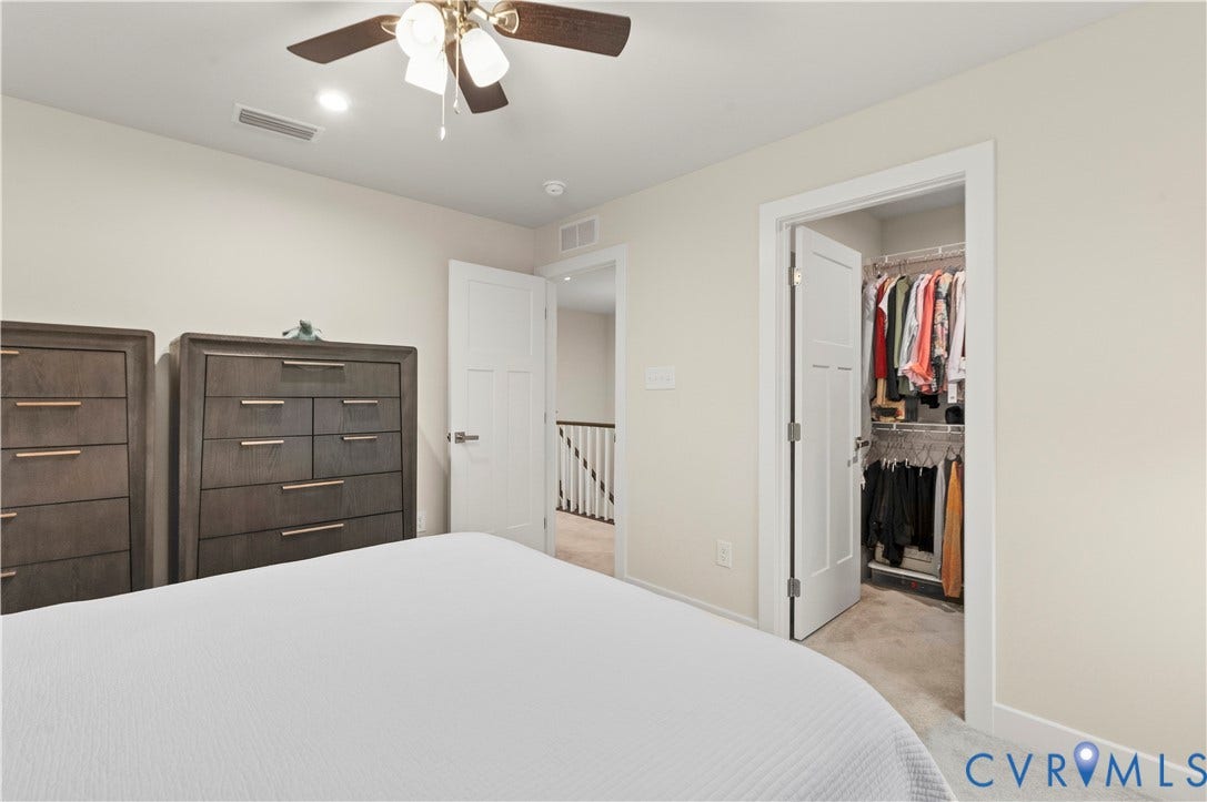 4837 Bacova Village Trail, Glen Allen, VA 23059 Recessed lighting, ceiling fan, and carpeted flooring
