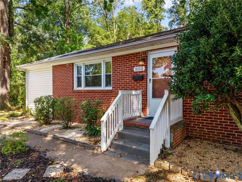 5112 Bethlehem Road, Libbie Mill Area, Richmond, VA 23230 Brick exterior with white siding accents