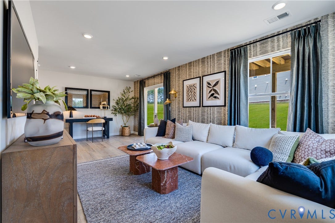 8708 Pullman Lane, Chesterfield, VA 23832 Recessed lighting, wood-finish flooring, and a sliding glass door