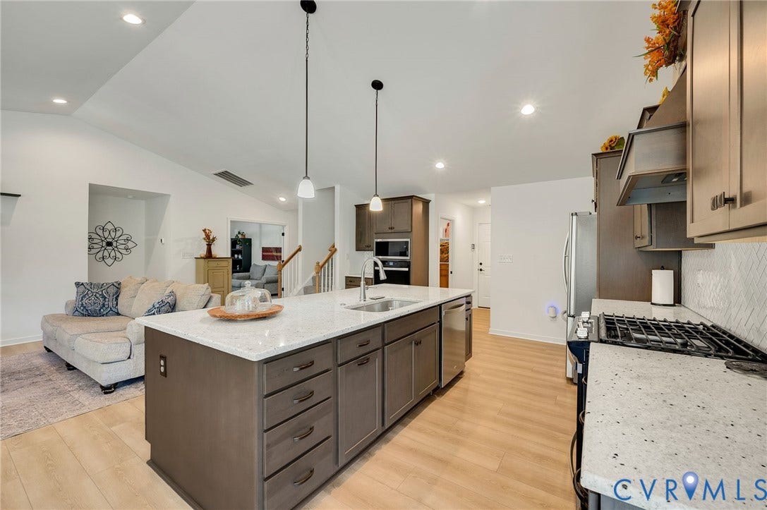 11804 Rydal Way, Cobbs Creek, Glen Allen, VA 23059 Kitchen island with a built-in sink and stainless steel dishwasher