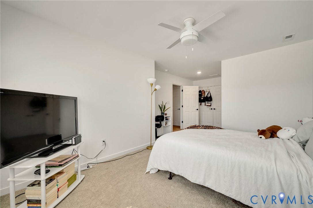 11804 Rydal Way, Cobbs Creek, Glen Allen, VA 23059 Recessed lighting, ceiling fan, carpeting, white paneled doors