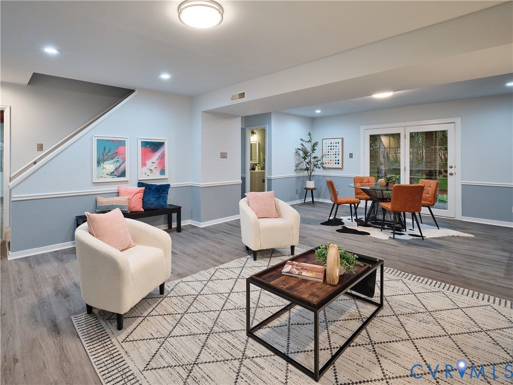 1708 Windingridge Court, Henrico, VA 23238 Laminate flooring (2025) and ample space for all your comfy furniture and large TVs.