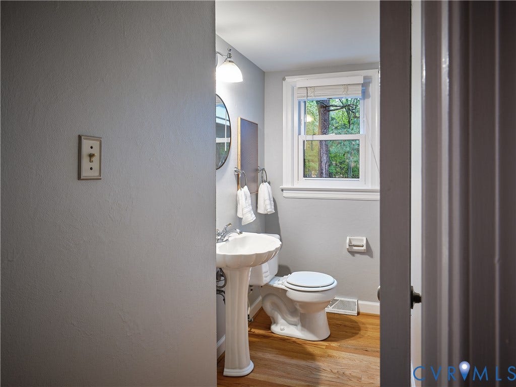 1708 Windingridge Court, Henrico, VA 23238 Downstairs 1/2 bath, with refreshed hardwoods