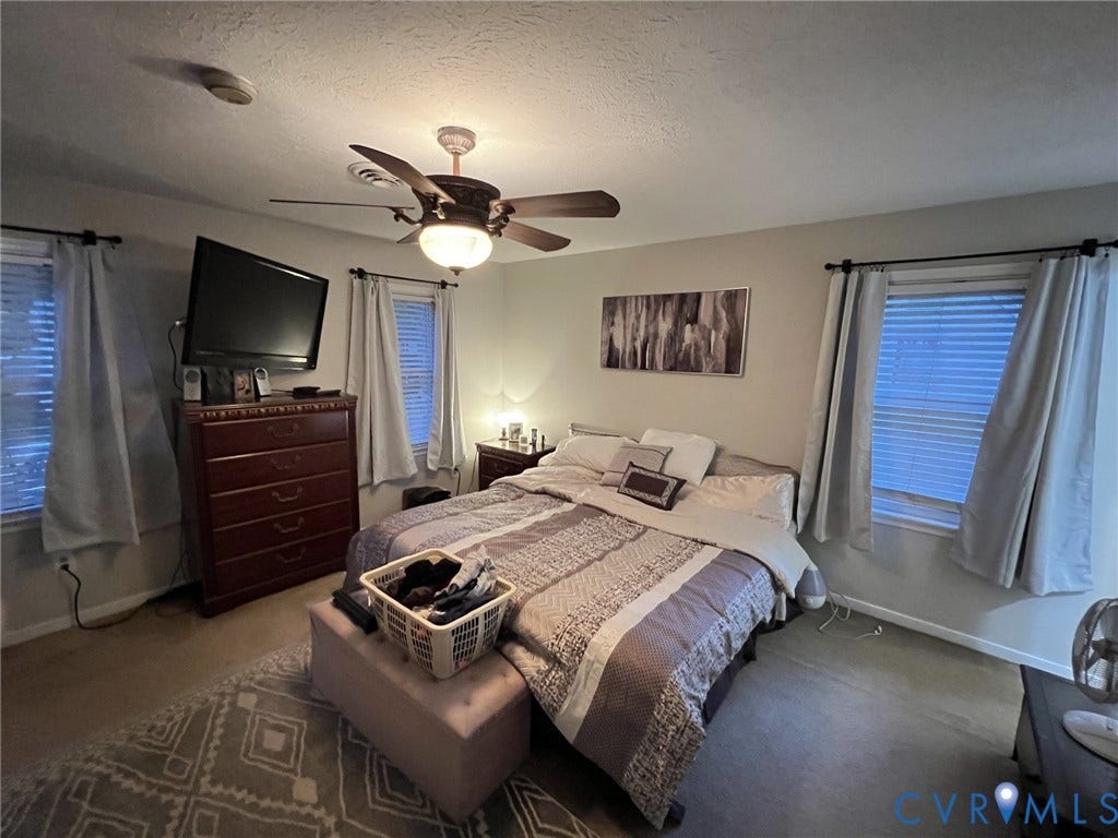 8336 Devils Den Lane, Mechanicsville, VA 23111 Recessed lighting, ceiling fan with integrated lighting, two windows with blinds, and light-toned wall paint