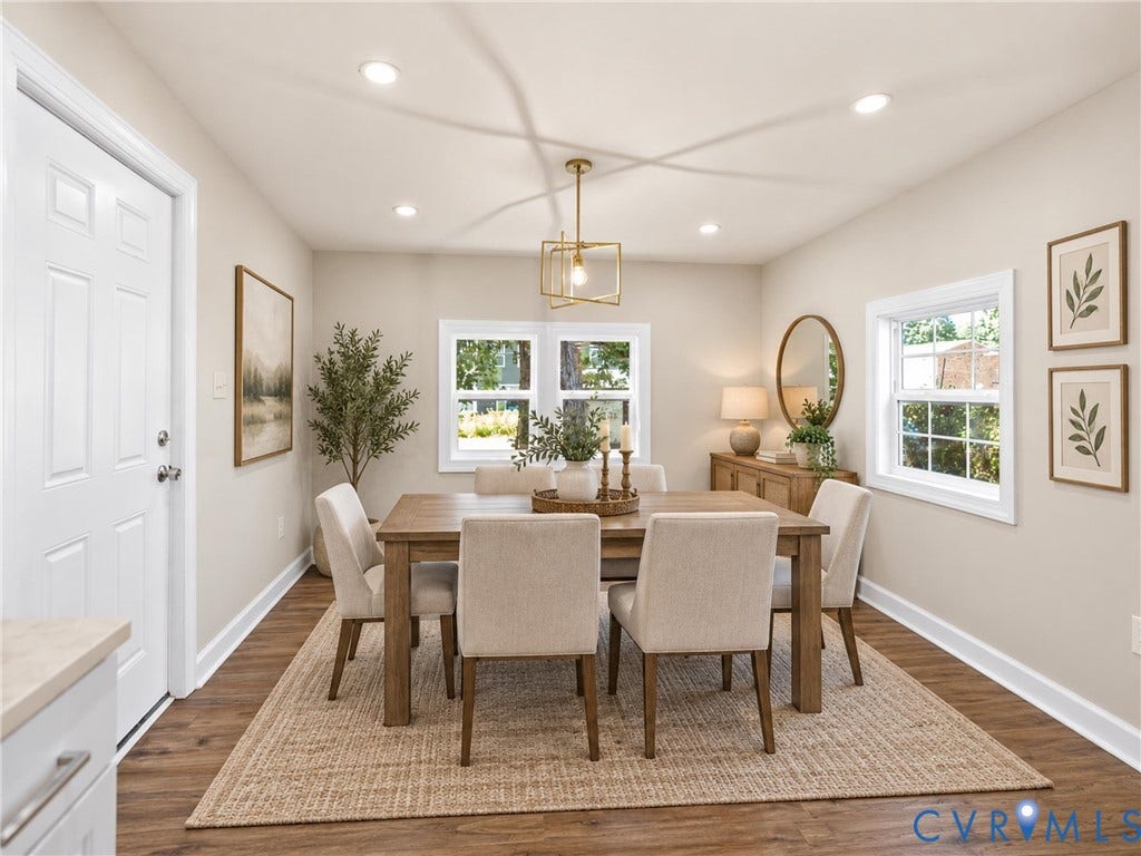 606 Effingham Drive, Woodhaven, Richmond, VA 23224 Virtual Rendering of Dining Room
