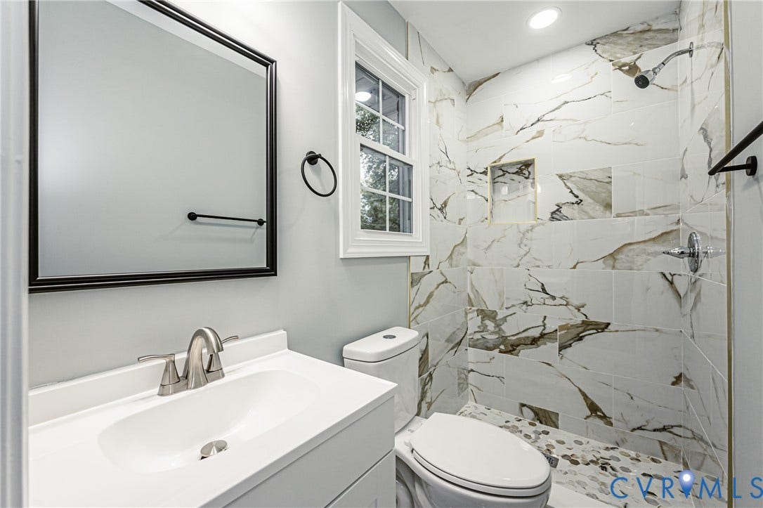 1608 Bryan Street, Richmond, VA 23223 Vanity with single basin sink and brushed nickel faucet