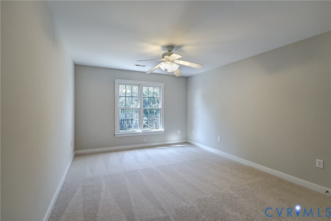 5204 Harvest Glen Drive, Twin Hickory, Glen Allen, VA 23059 Recessed window with white trim, light gray painted walls, and light-colored carpet