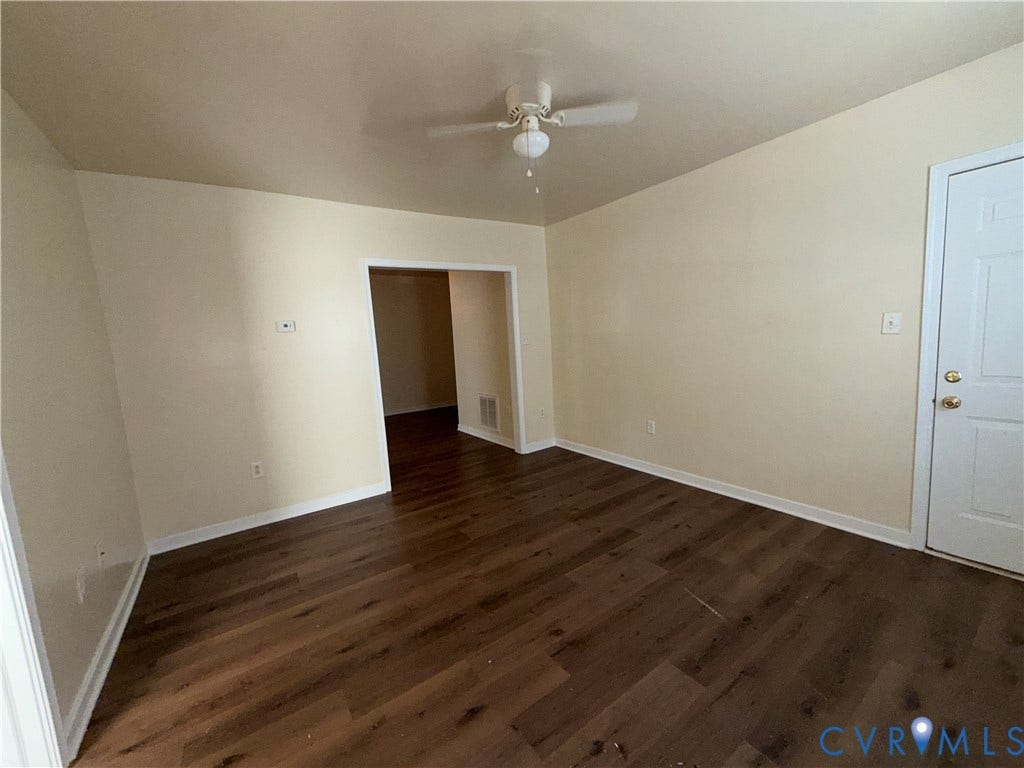 114 S Addison Street, #Upper, Richmond, VA 23220 Living Room with ceiling fan