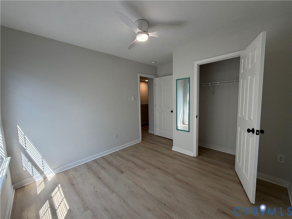 1838 Timberly Waye, Henrico, VA 23238 Bedroom #3 with ceiling fan, new blinds and new flooring!