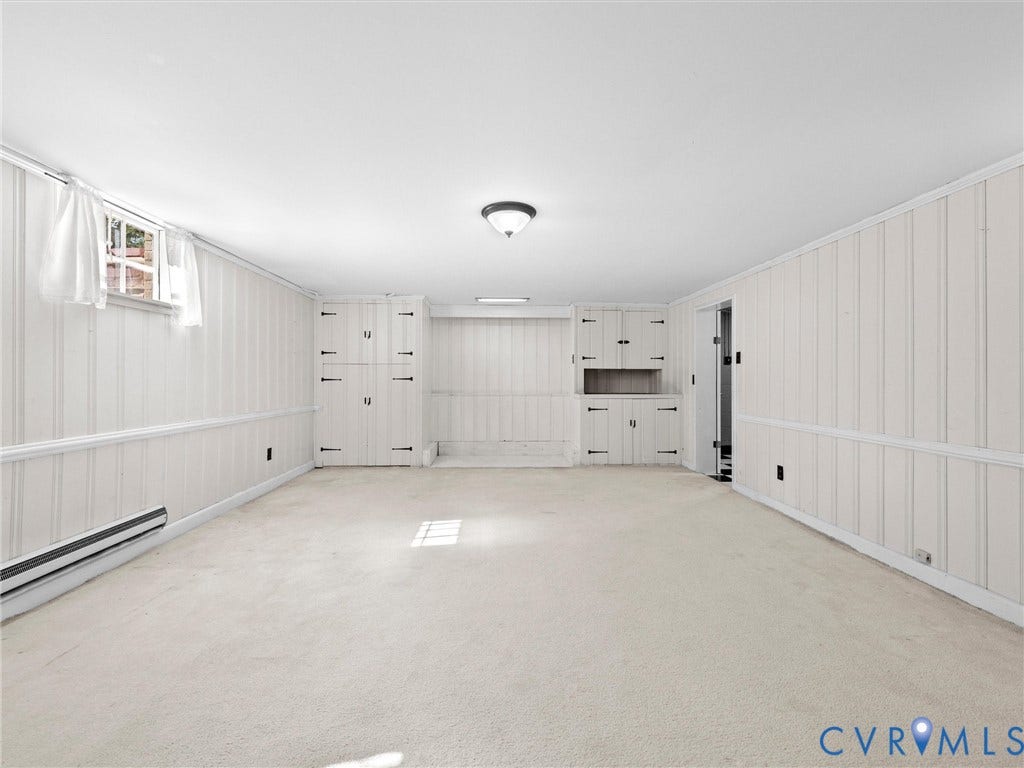 216 Ross Road, Westham Area, Henrico, VA 23229 Soft carpeting, white paneled walls, built-in cabinetry, and ceiling-mounted lighting