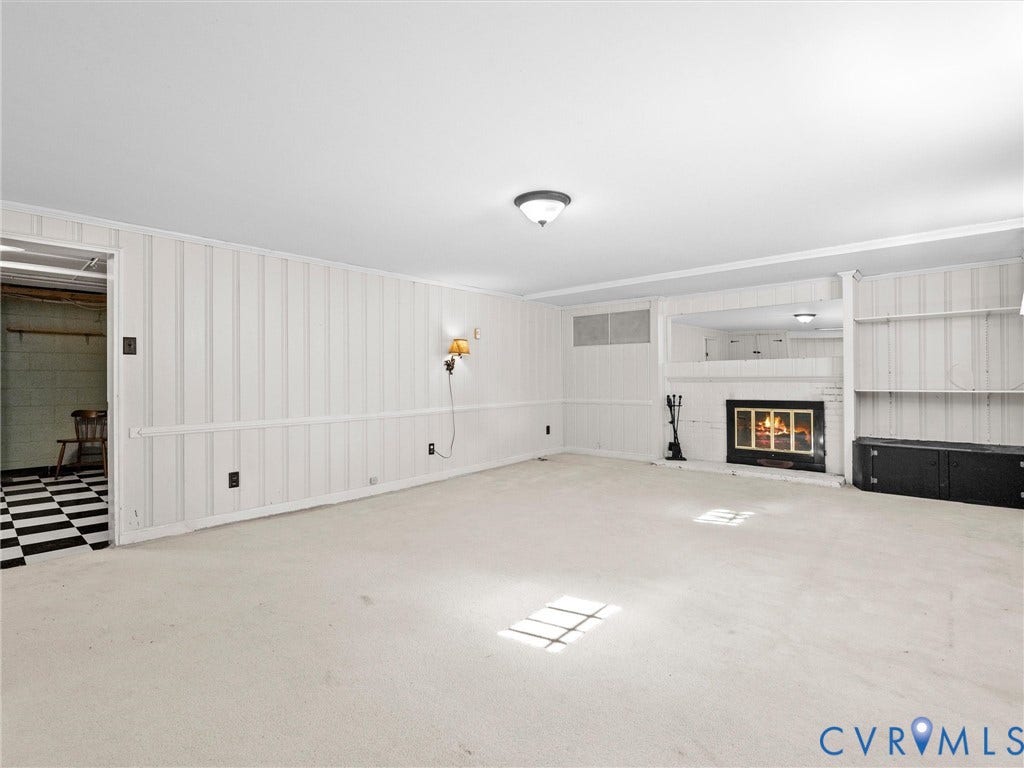 216 Ross Road, Westham Area, Henrico, VA 23229 Carpeted flooring complemented by beadboard wall paneling