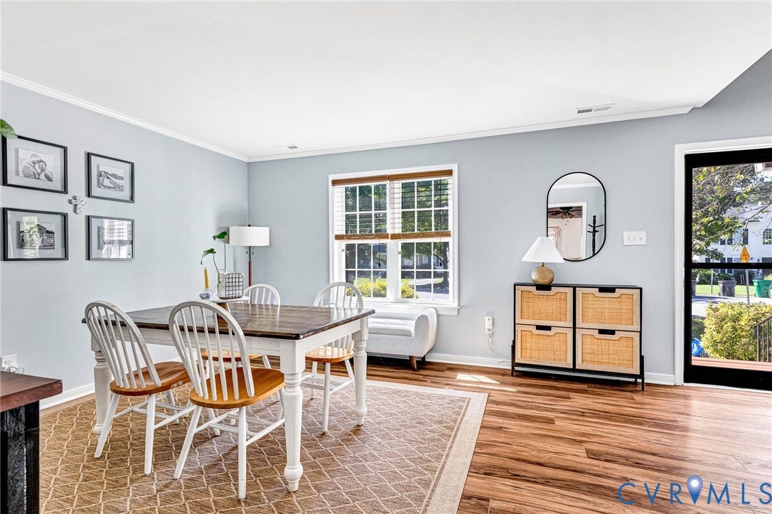 Hardwood-style flooring throughout