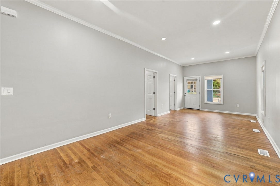 1432 Ferndale Avenue, Petersburg, VA 23803 Recessed lighting illuminates the wood-finish flooring
