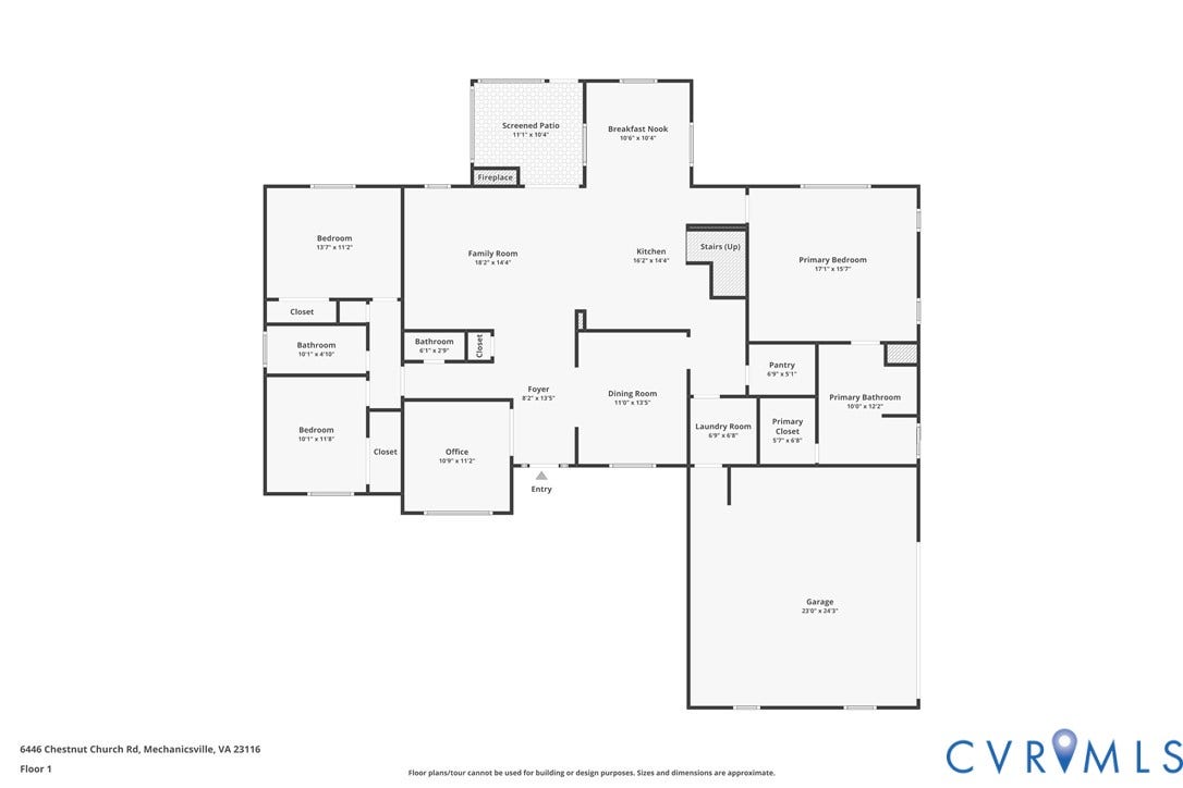 6446 Chestnut Church Road, Mechanicsville, VA 23116 1st floor plan