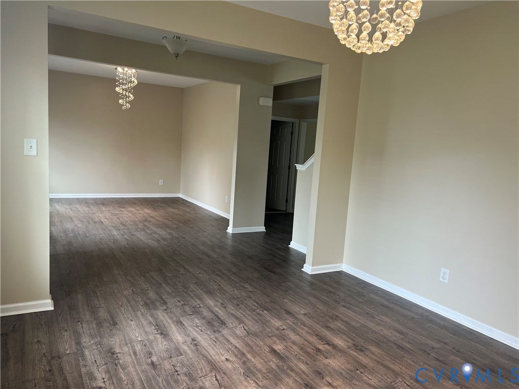 3536 Hunton Ridge Drive, Glen Allen, VA 23059 Wood-finish flooring throughout, with neutral wall tones and white trim