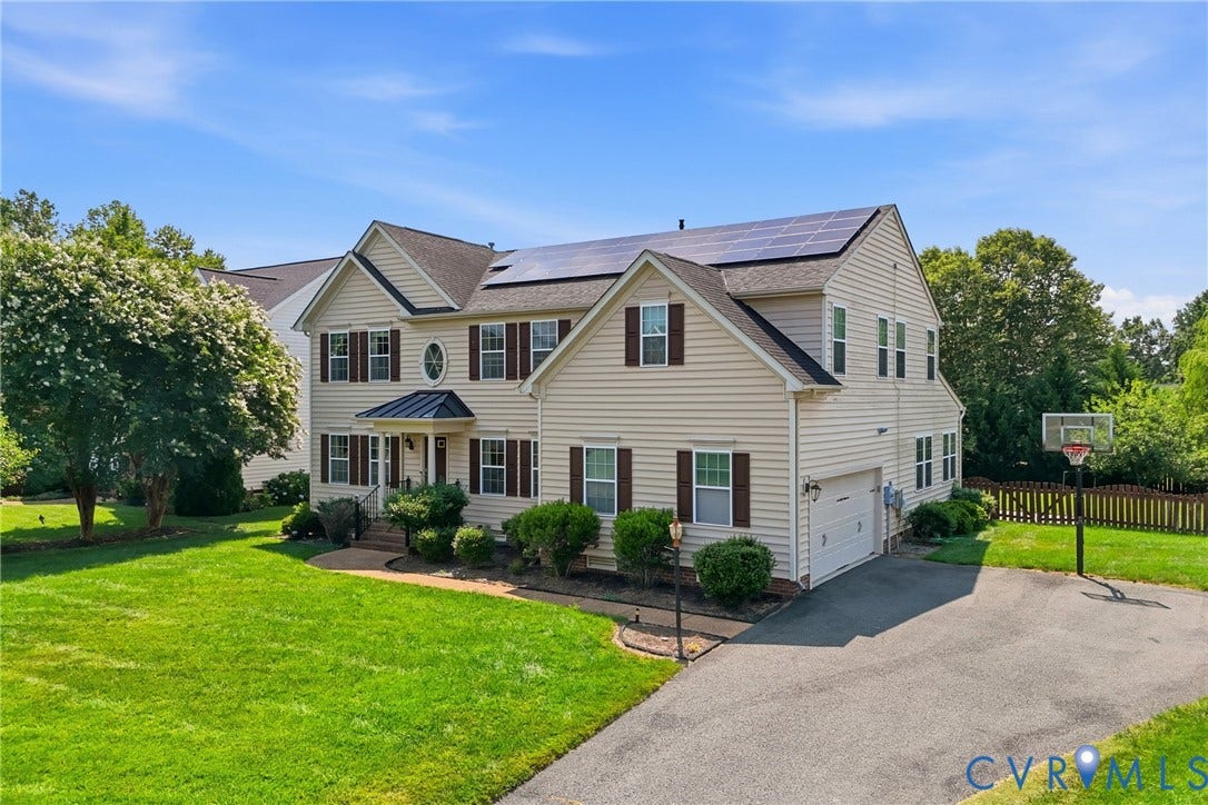 3536 Hunton Ridge Drive, Glen Allen, VA 23059 Two-story property with light-colored siding and dark shutters
