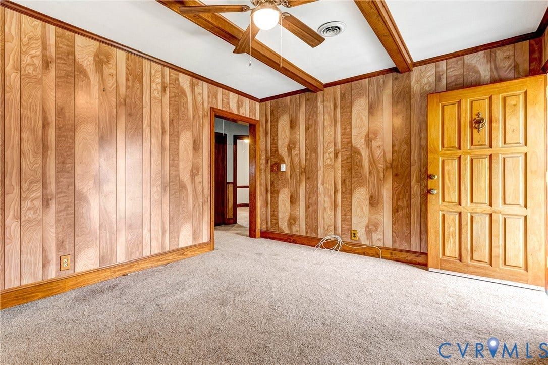 2503 Carlisle Avenue, Henrico, VA 23231 Wood-paneled walls with coordinating trim