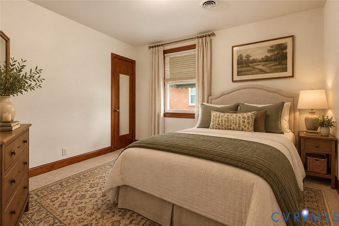 2503 Carlisle Avenue, Henrico, VA 23231 Light-colored carpeting with a patterned area rug