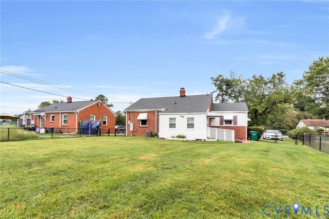 2503 Carlisle Avenue, Henrico, VA 23231 Expansive grassy area with a chain-link fence