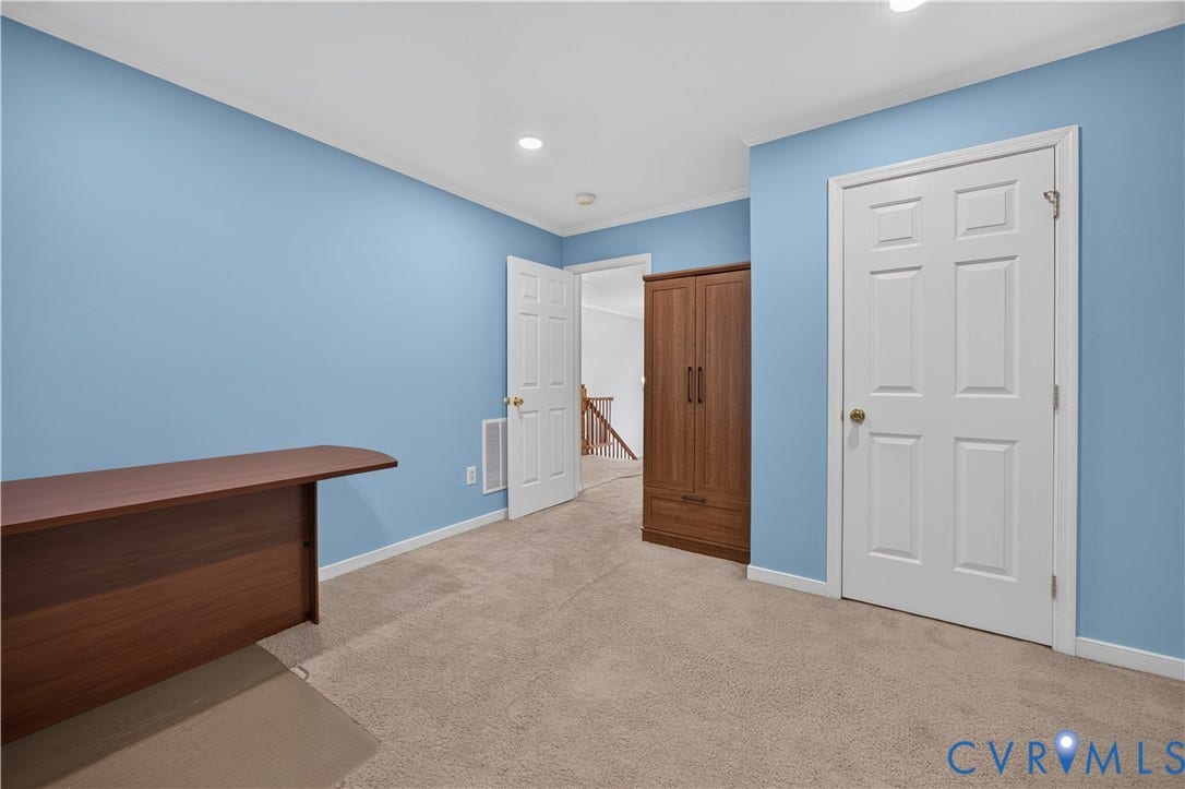 9516 Hungary Woods Drive, Henrico, VA 23060 Recessed lighting, carpet flooring, and white trim work