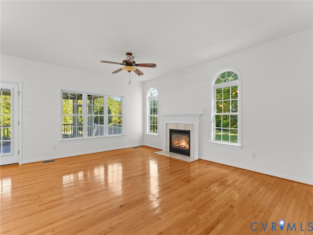 2354 Camelback Road, Maidens, VA 23102 Great room/living room, moldings, lighted ceiling fan, gas fireplace