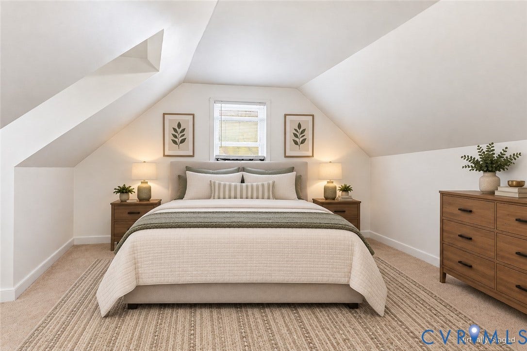 3504 Meadowbridge Road, Richmond, VA 23222 Bedroom 3 with carpeting -Virtually Staged