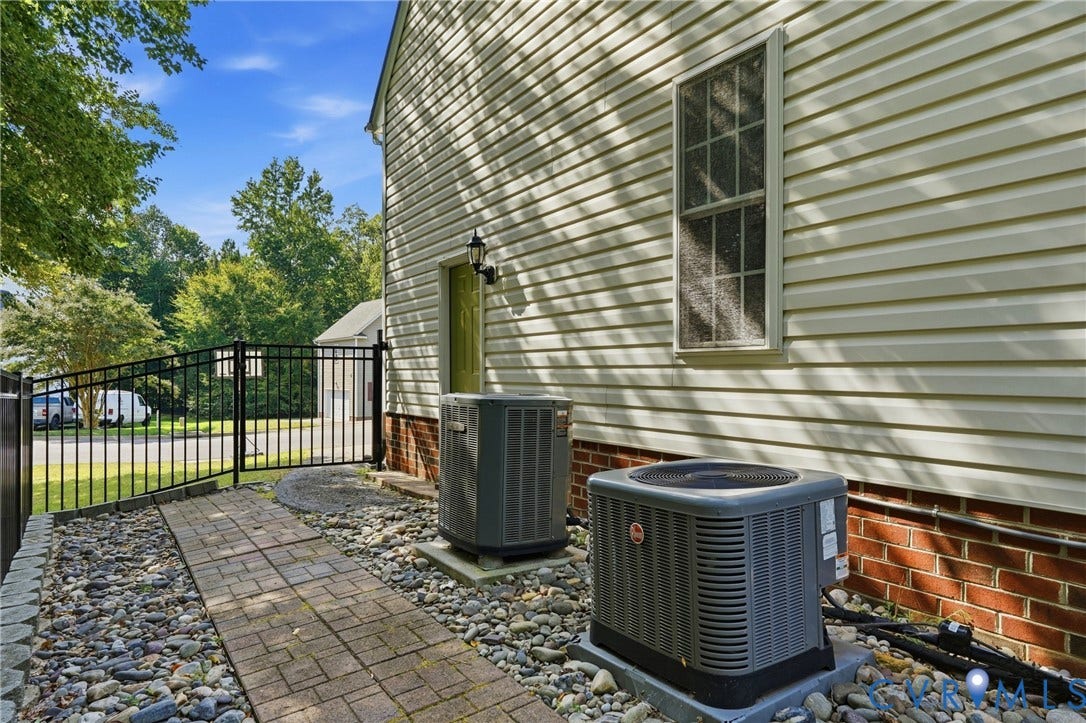 Exterior siding with a brick foundation