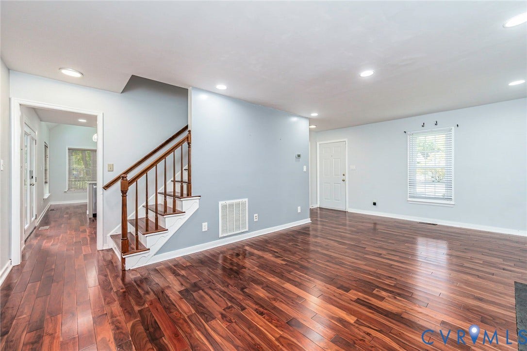 4605 English Cedar Court, Glen Allen, VA 23060 Hardwood-finish flooring, recessed lighting, and a white paneled door