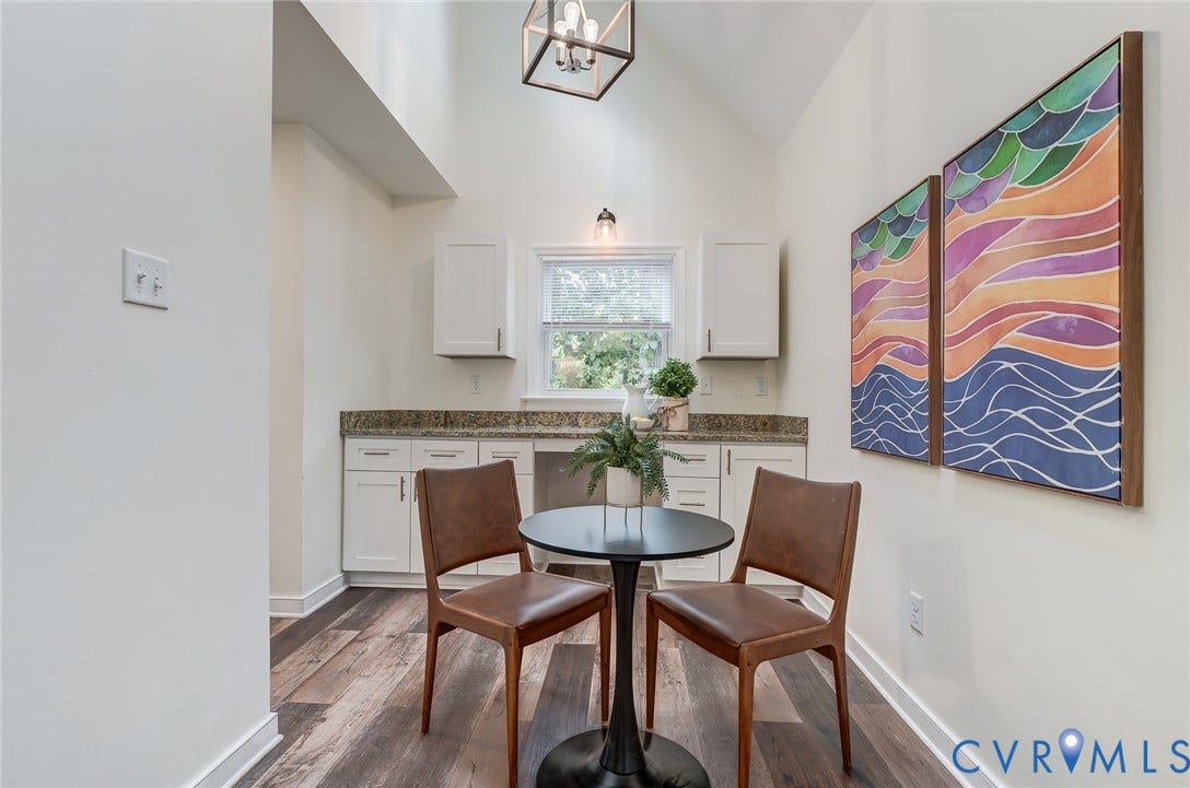 14 Redbridge Terrace, Shendoah Hills, Chesterfield, VA 23236 Bright and flexible dining area with built-in desk, cabinetry and plenty of room for casual meals