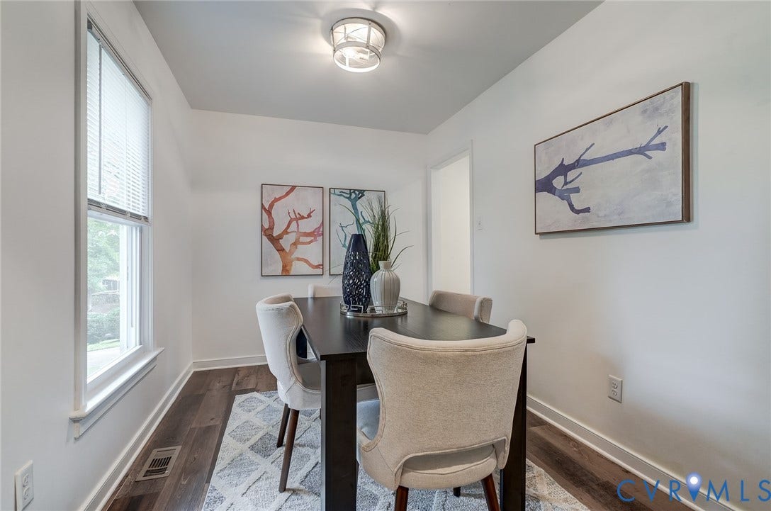 14 Redbridge Terrace, Shendoah Hills, Chesterfield, VA 23236 Dedicated dining space with clean, neutral finishes and room for a full-size table.