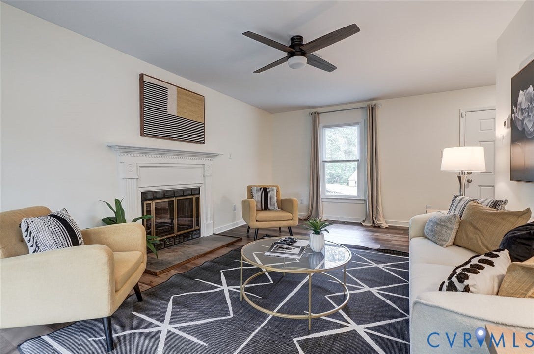 14 Redbridge Terrace, Shendoah Hills, Chesterfield, VA 23236 Another view of the bright living room with plenty of space for comfortable seating and entertaining.