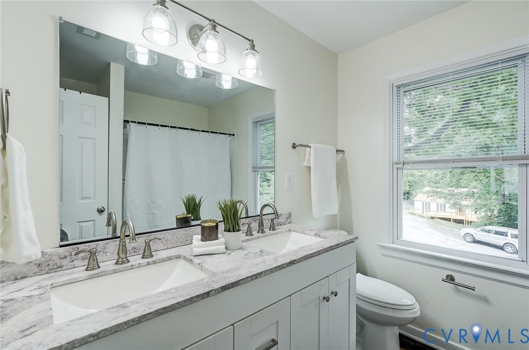 14 Redbridge Terrace, Shendoah Hills, Chesterfield, VA 23236 Private primary bath with double vanity, generous counter space and natural light