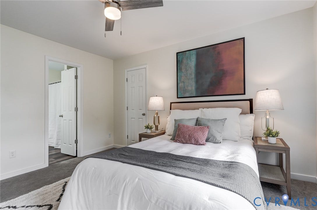 14 Redbridge Terrace, Shendoah Hills, Chesterfield, VA 23236 Primary suite with convenient access to the private bath and walk-in closet.