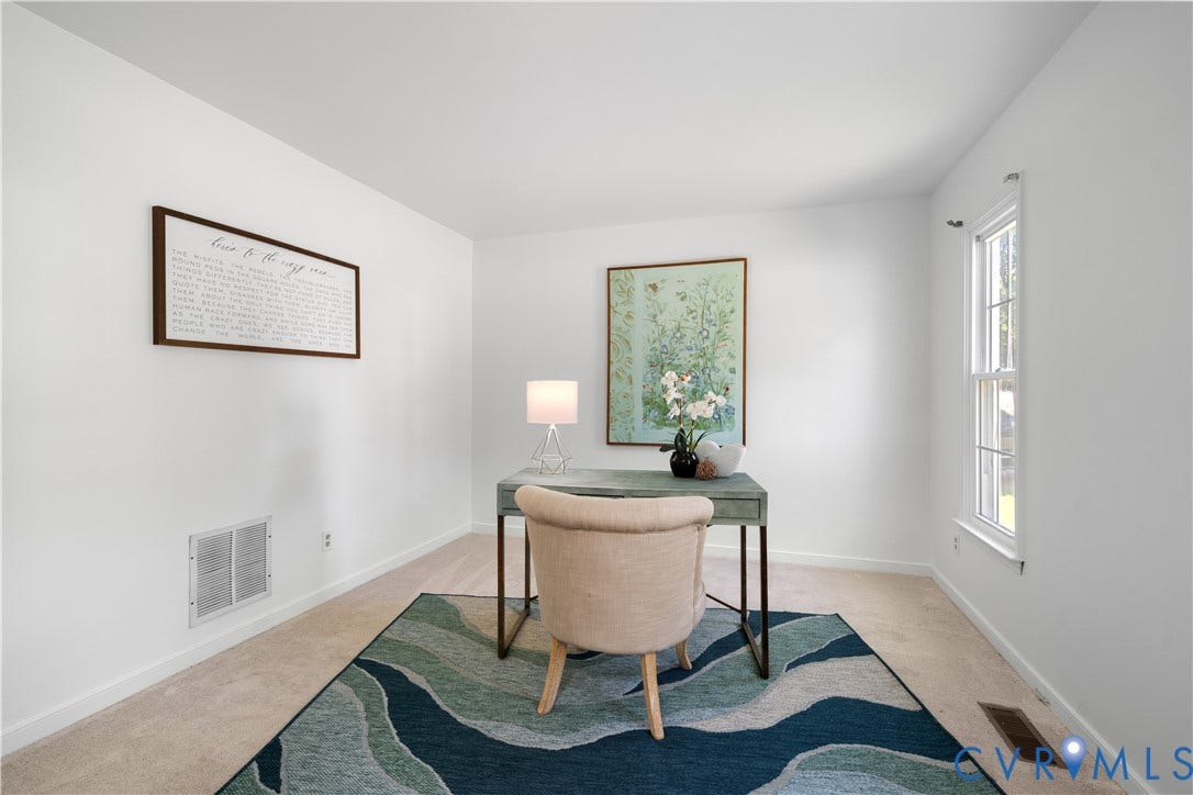 8414 Whirlaway Drive, Matoaca, Midlothian, VA 23112 White walls with carpet flooring and a window offering natural illumination