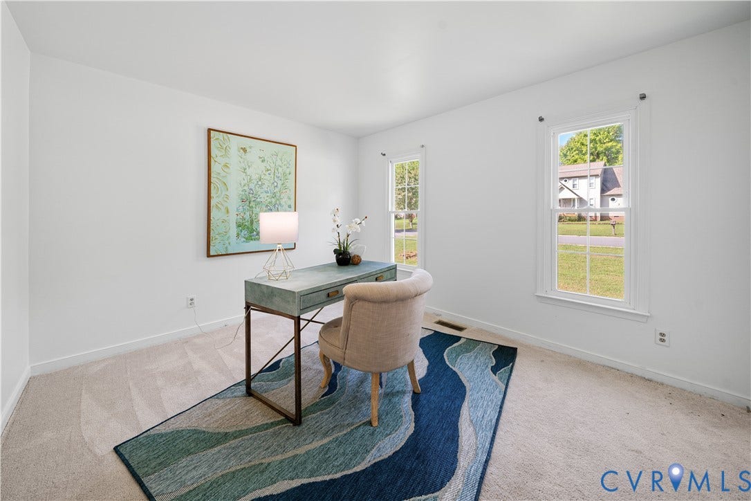 8414 Whirlaway Drive, Matoaca, Midlothian, VA 23112 Bright room with white painted walls and neutral carpeting