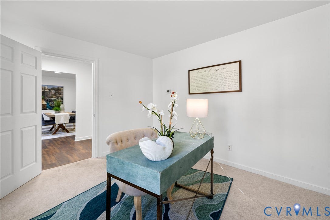 8414 Whirlaway Drive, Matoaca, Midlothian, VA 23112 White painted walls with light-colored carpeting