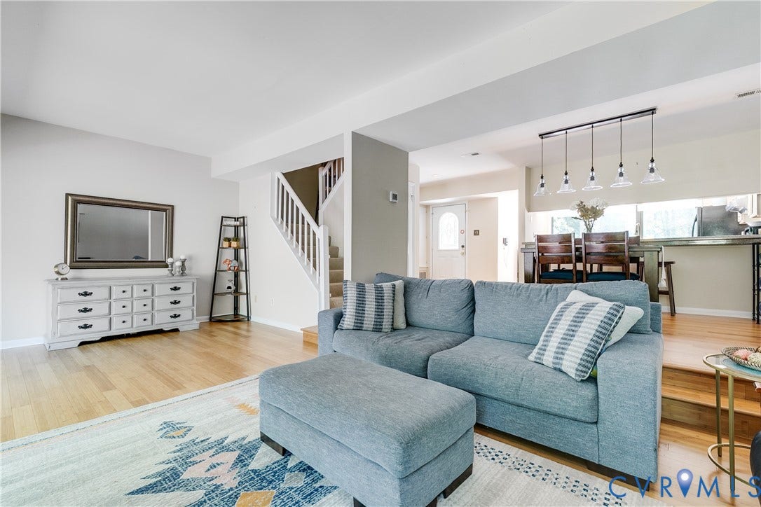 Hardwood flooring throughout the main level