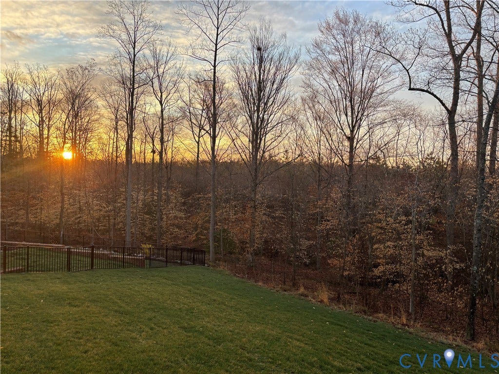 12303 Beech Hall Circle, Manakin Sabot, VA 23103 Morning Sunrise in rear yard