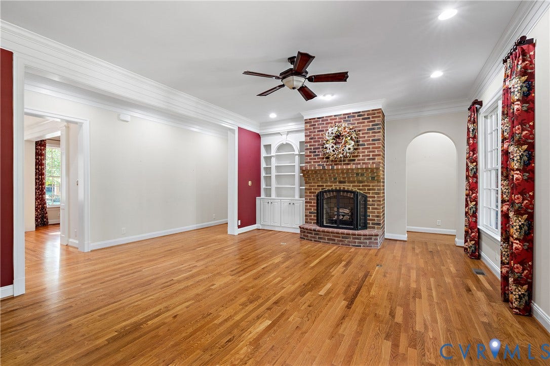 628 Cedar Run Road, Hermitage Country Club Area, Manakin Sabot, VA 23103 Central hallway to the left leads to the study.