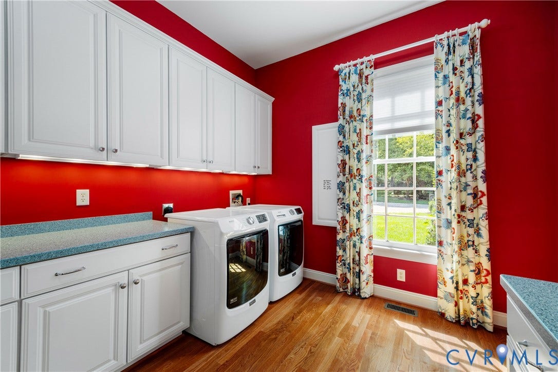 628 Cedar Run Road, Hermitage Country Club Area, Manakin Sabot, VA 23103 View of the washer, dryer and folding area