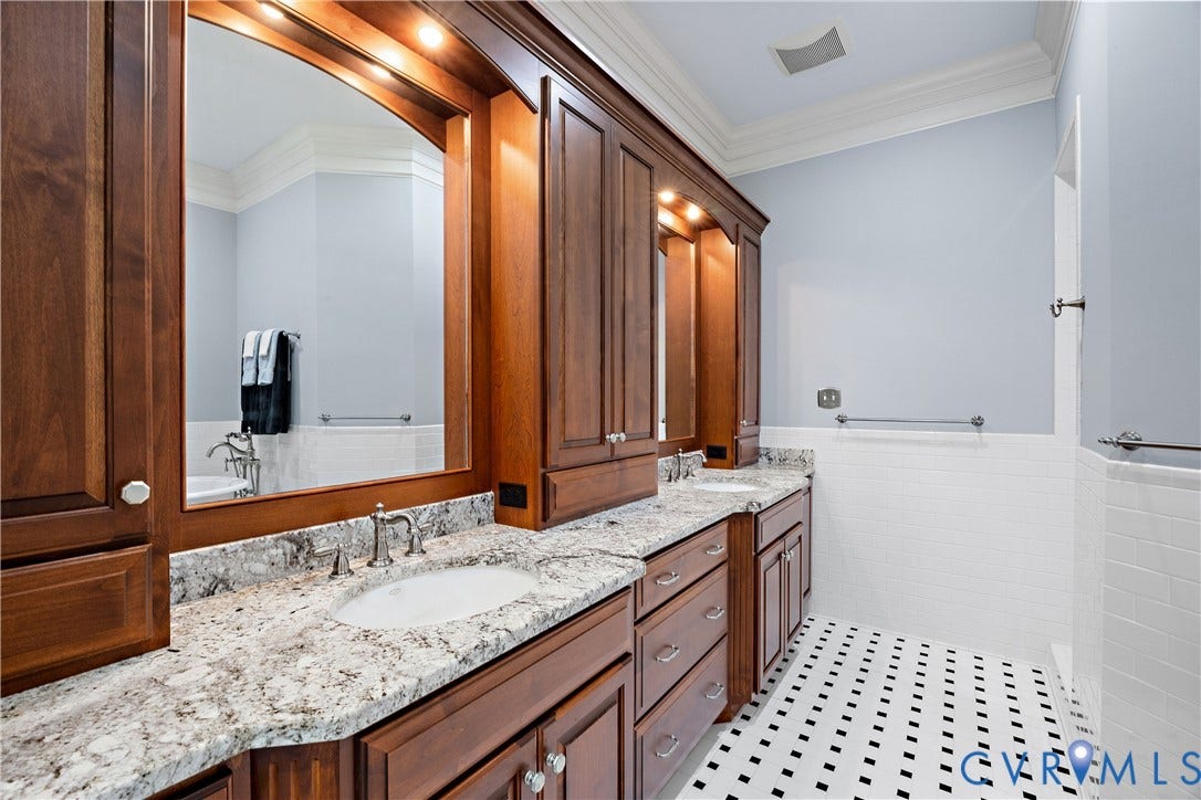 628 Cedar Run Road, Hermitage Country Club Area, Manakin Sabot, VA 23103 Dual wood vanities with lots of storage!