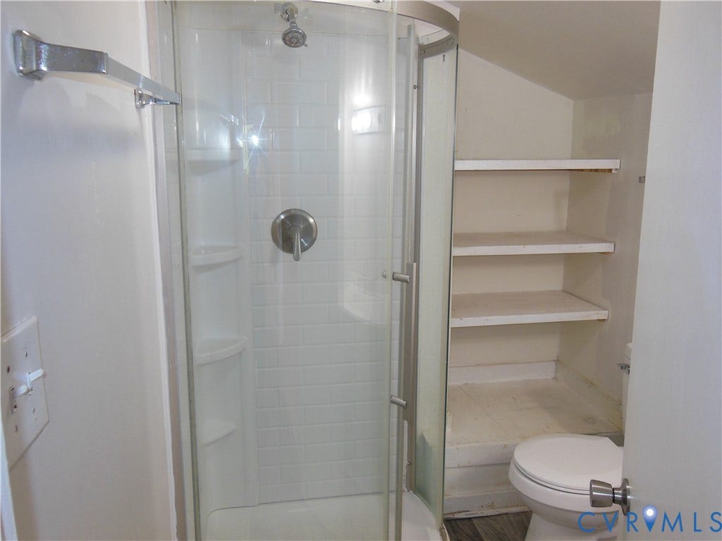 2120 Rhudy Street, Henrico, VA 23222 Hall Bathroom 2 on 2nd Level. Curved glass shower enclosure
