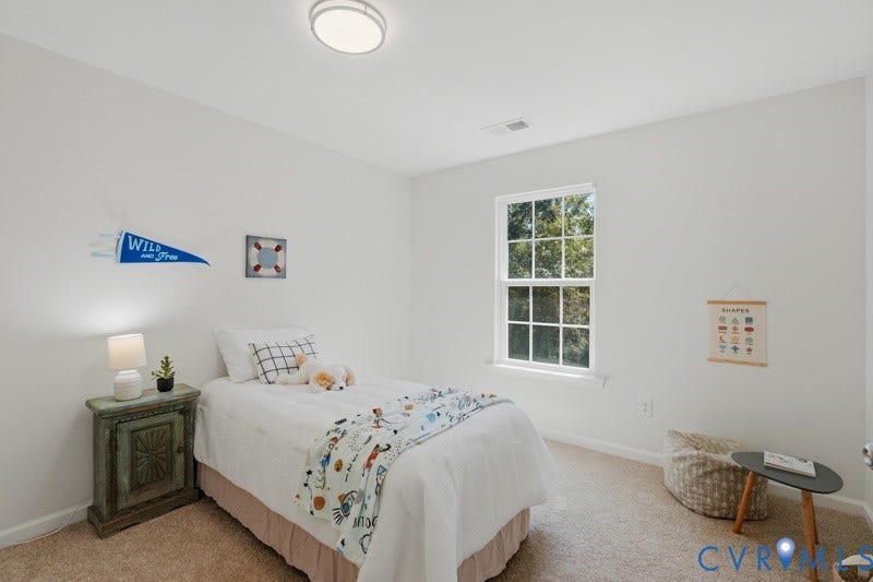 6012 Regal Crest Drive, Kings Grove, Chesterfield, VA 23832 Carpeted flooring, white walls, double-hung window, and a flush mount ceiling light fixture