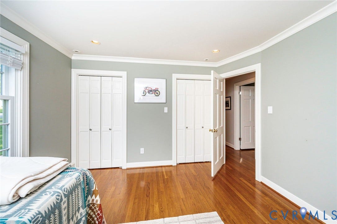 10309 Collinwood Drive, Henrico, VA 23238 Bedroom # 3 with hardwood flooring and double closets