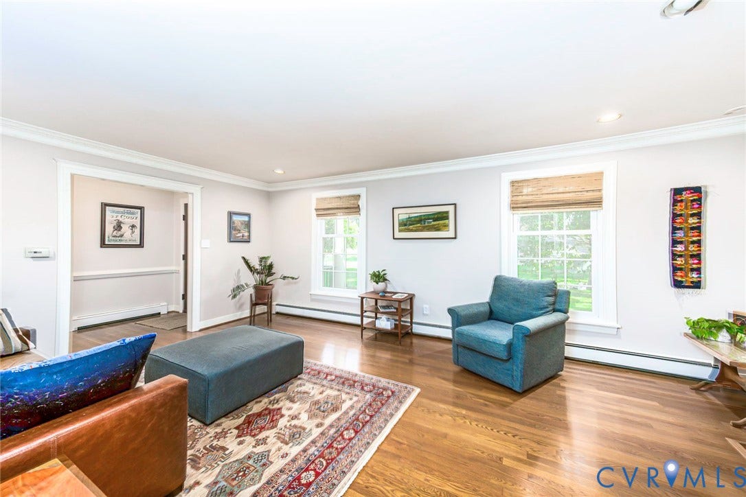 10309 Collinwood Drive, Henrico, VA 23238 Living Room with tons of natural light from two large windows