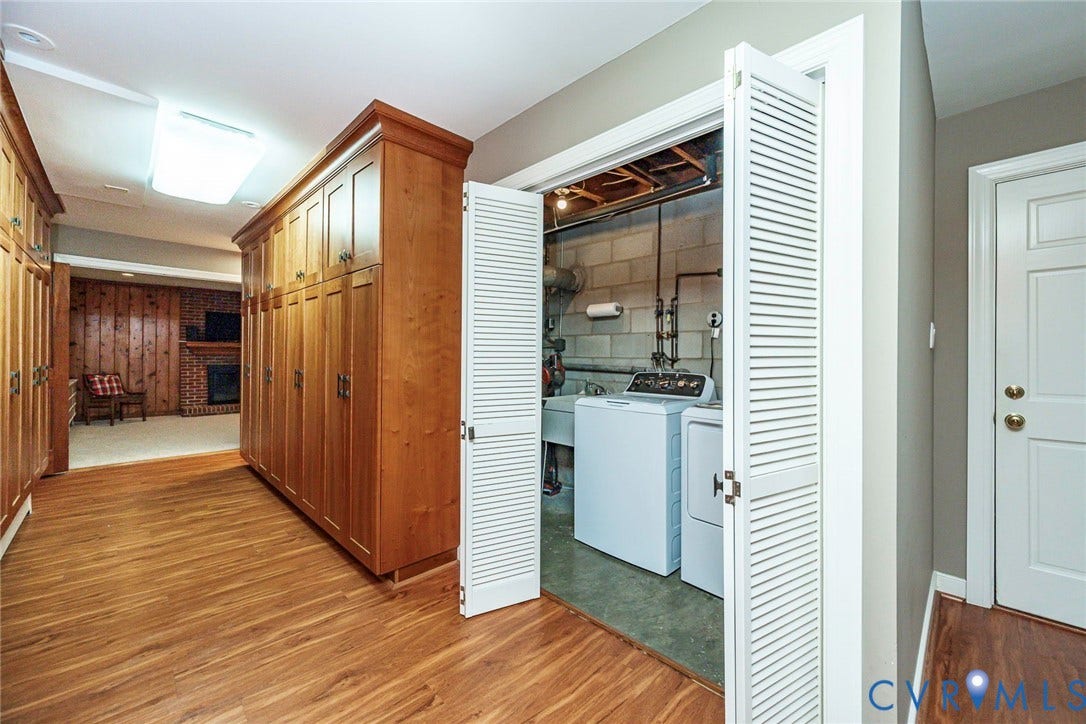 10309 Collinwood Drive, Henrico, VA 23238 Built in cabinets on both walls and utility room with washer and dryer that convey