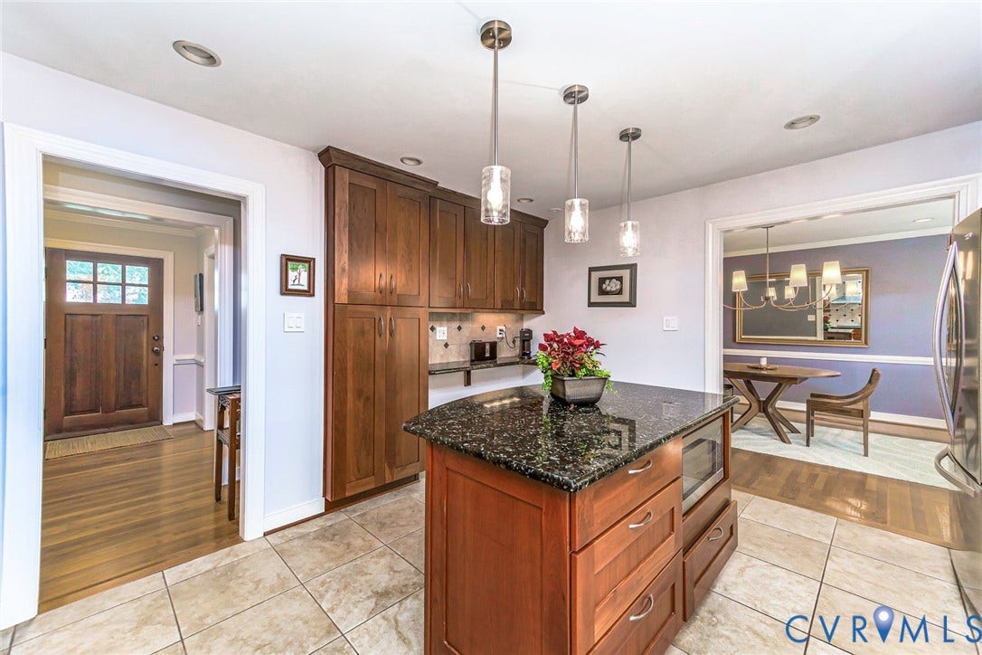 10309 Collinwood Drive, Henrico, VA 23238 Kitchen view looking into dining room and entrance foyer area