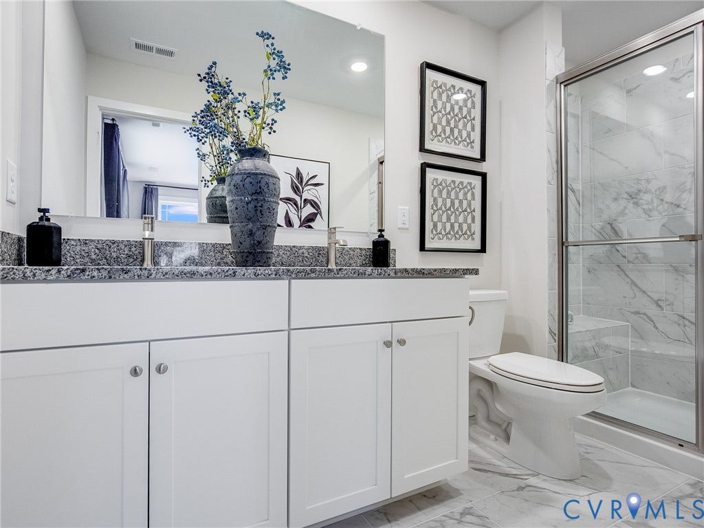 3712 Larimar Lane, Everstone, Richmond, VA 23222 Double vanity with granite countertops and undermount sinks